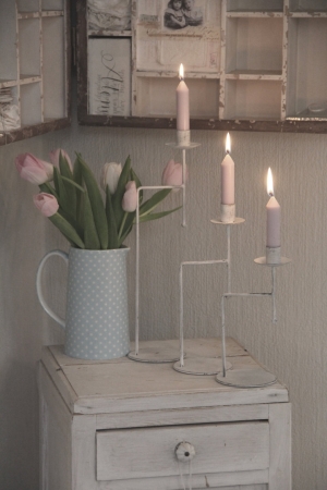 Kerzenständer skandinavisch Design weiß